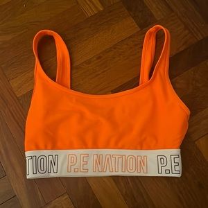 PE NATION Full Strength Sports Bra Orange